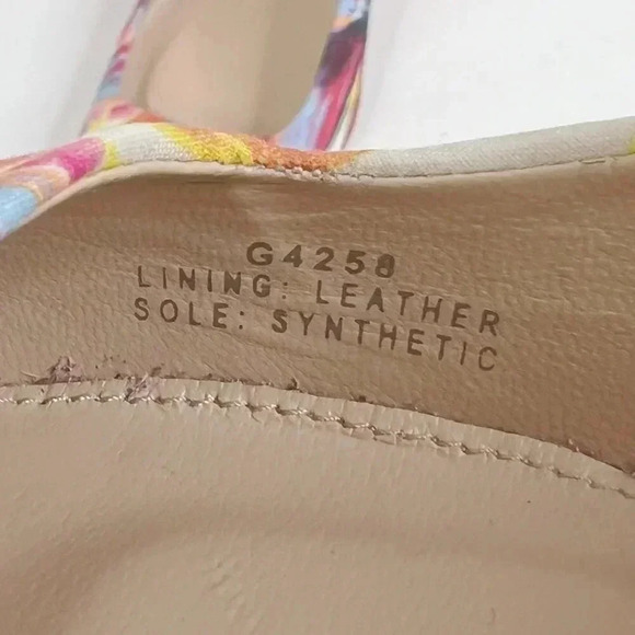 NWOT J Crew Colorful Floral Lucite Chunky Heels Rounded Toe Size 7 - Picture 7 of 10